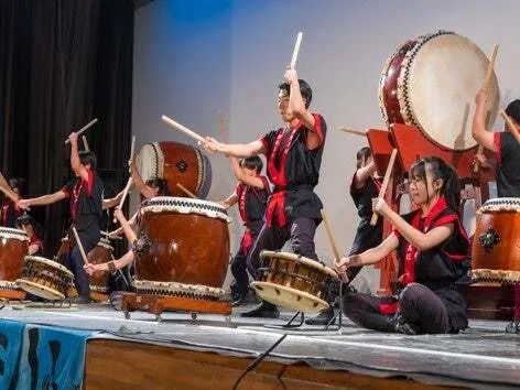 興陽高校和太鼓部による和太鼓演奏