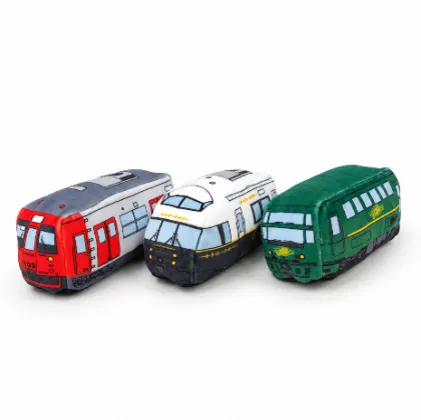 もちもち電車キーホルダー 103系1500番代、あそぼーい!、ゆふいんの森(各1,100円)