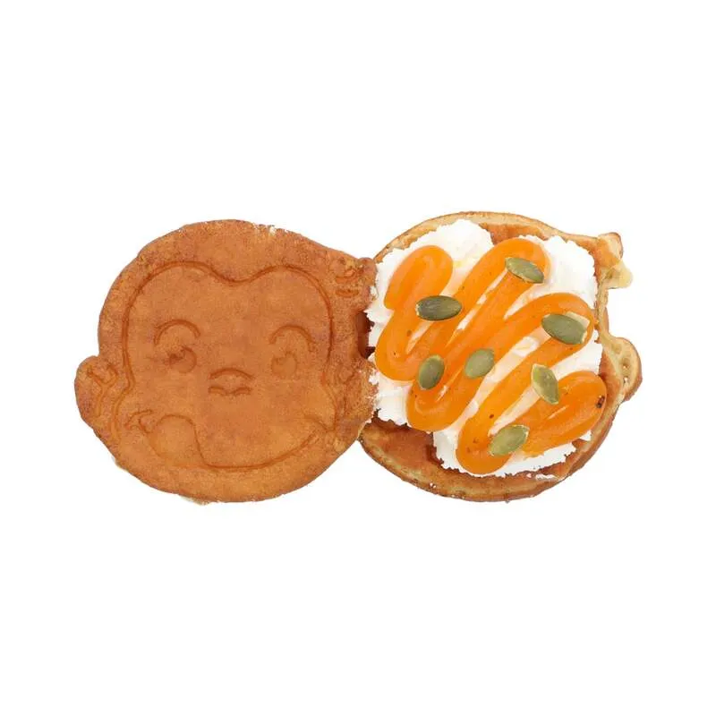 にっこり「ジョージ」おかおのワッフル かぼちゃ&ホイップ(480円)