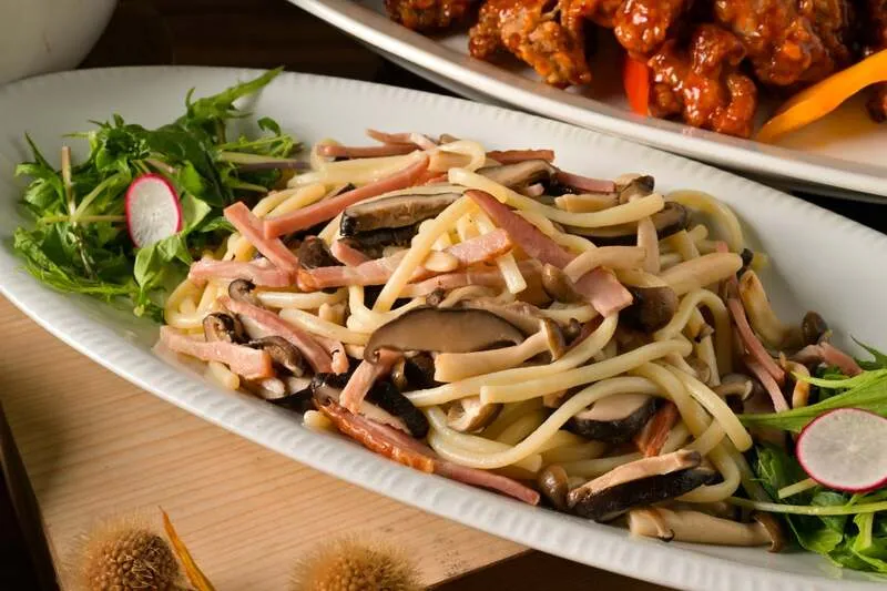 きのことベーコンのパスタ ※10月