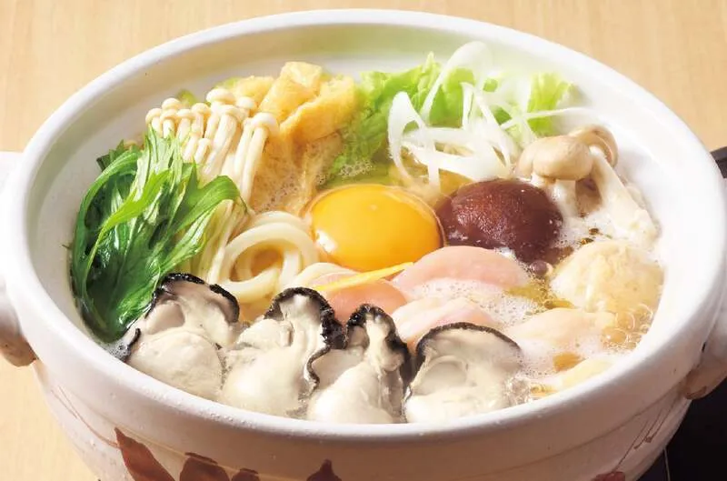 和食さと「牡蠣入り鍋焼きうどん」