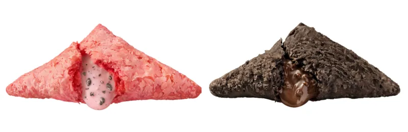 マクドナルド「三角チョコパイ クッキー&クリーム いちご味」「三角チョコパイ 黒」