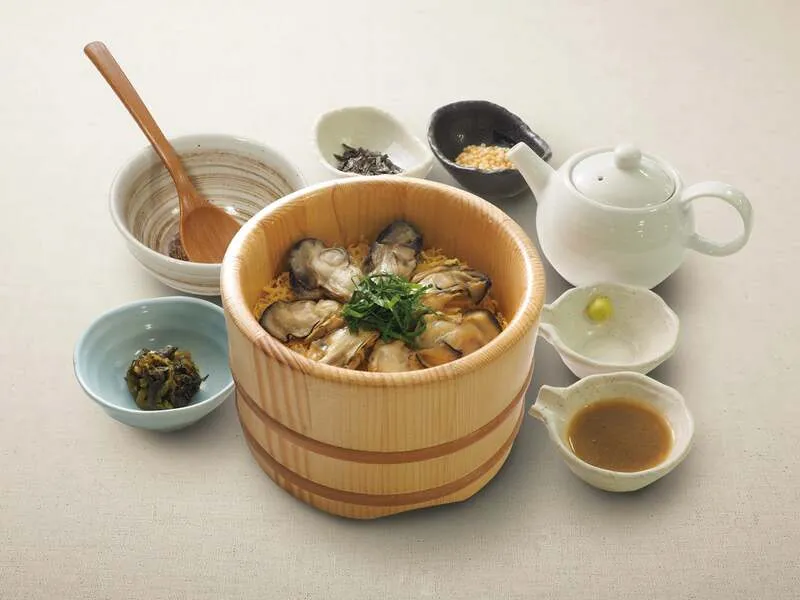 おひつごはん四六時中「ひとくち浜ゆで牡蠣おひつごはん」
