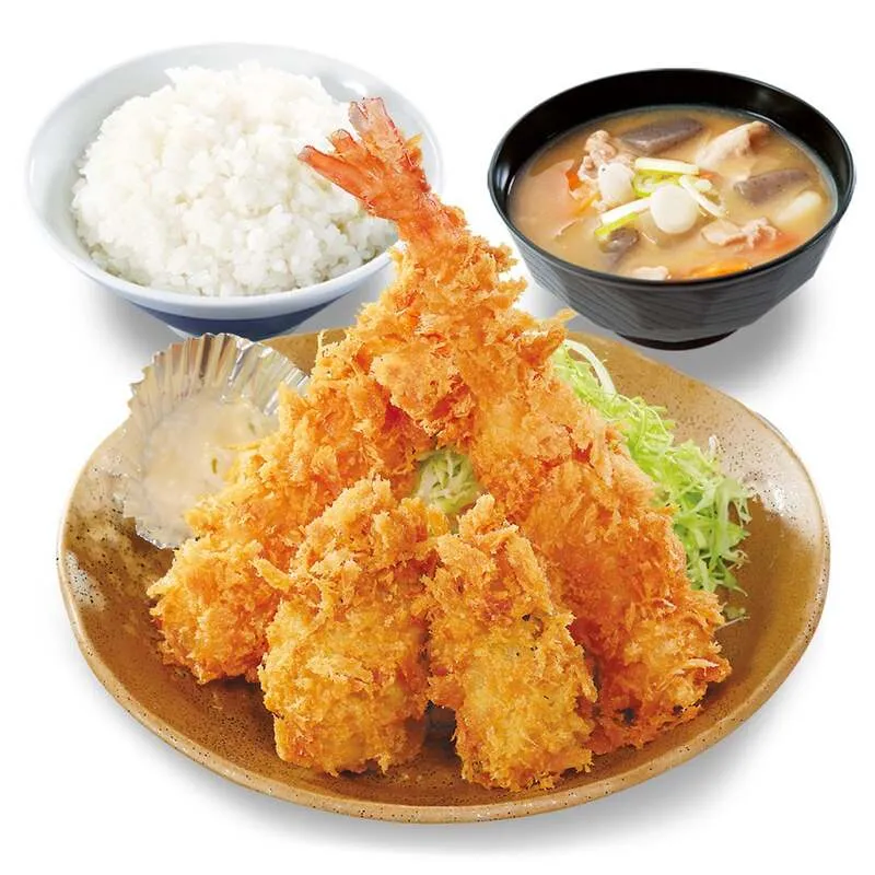 かつや「牡蠣と大海老の海鮮フライ定食」