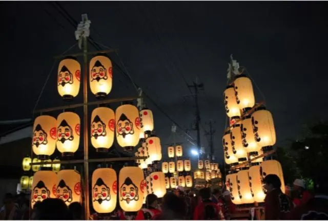 ススキ提灯献灯参拝行事(鴨都波神社秋季大祭)