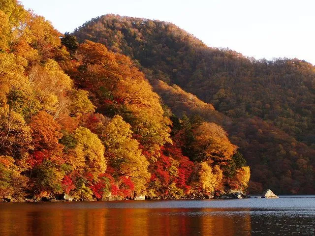 【紅葉・見ごろ】中禅寺湖(C)日光市観光協会 フォトライブラリ