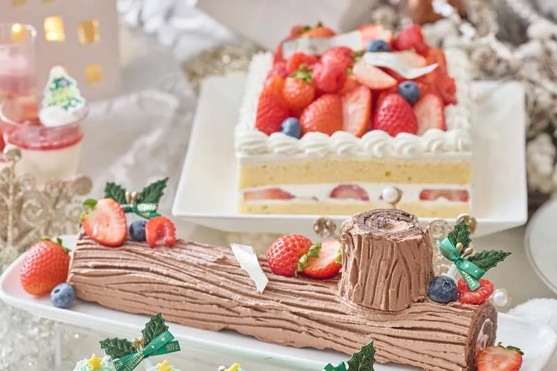 ブッシュドノエル&いちごのショートケーキ イメージ