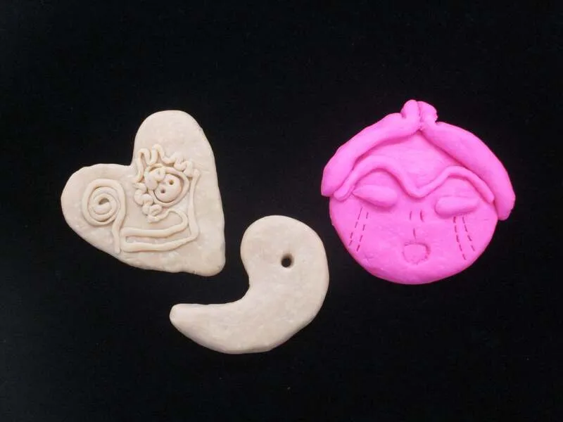 オーブン粘土でつくった作品