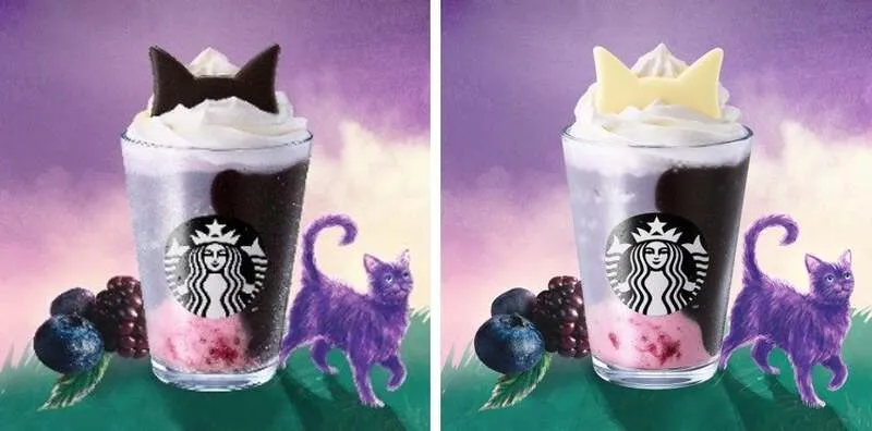 ブラックベリー ヨーグルト フラペチーノ 黒耳ver. / 白耳ver./お持ち帰り717円、店内利用730円(Tallサイズのみ)