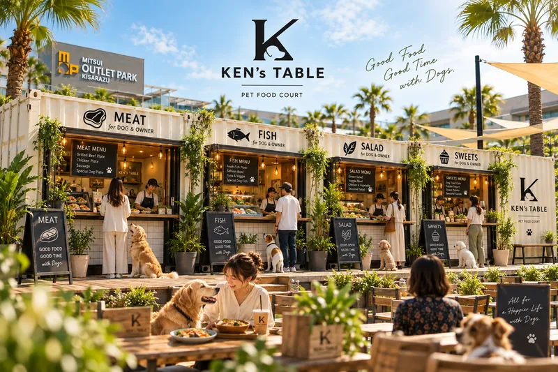 KEN's TABLE本格展開時のイメージ(今回はキッチンカーでの展開)