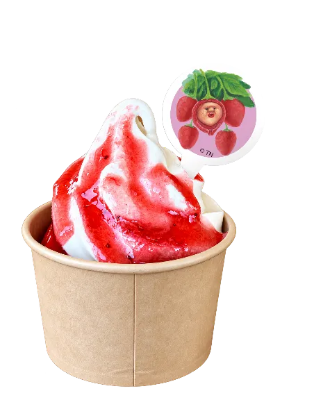 イチゴクレナイ ソフトクリーム 550円