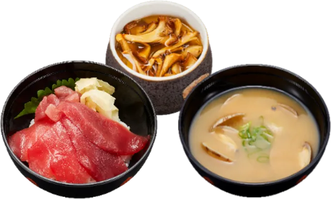 まぐろ2種食べ比べ 鉄火小丼セット(1,089円)