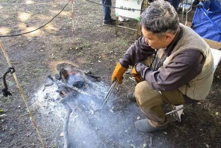 縄文土器で調理 体験