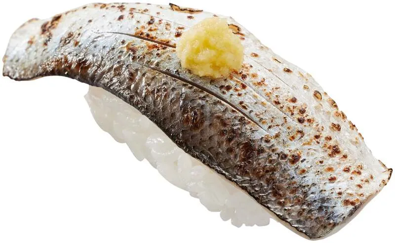 表面を直火で炙った「〆こはだ炙り」