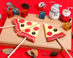 パパブブレ「クリスマスロリポップ ピザ」