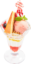 「ジョリパパフェ 〜ベイクドチーズケーキと2種のイタリアンジェラート」869円