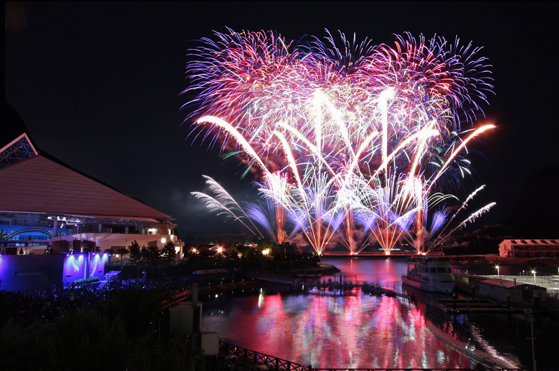 夏の夜を彩るシーパラオリジナルの花火エンターテインメントショー
