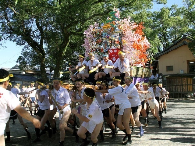 津屋崎祇園山笠（追い山の様子）