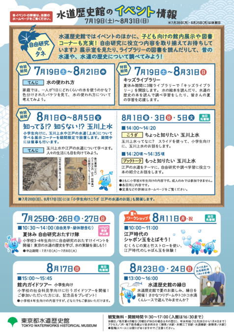 夏、水道歴史館へGO 2025