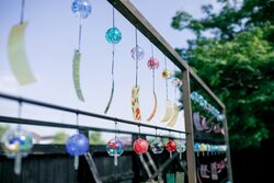 半六庭園の風鈴飾り