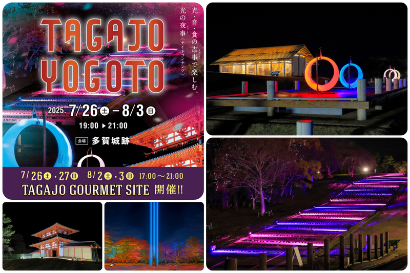 TAGAJO YOGOTO 光・音・食の吉事で楽しむ光の夜事