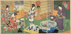 出展：豊国『金魚好』,加ゝや,文久３.　国立国会図書館デジタルコレクション