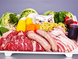 手ぶらでキャンプ食材（１例）