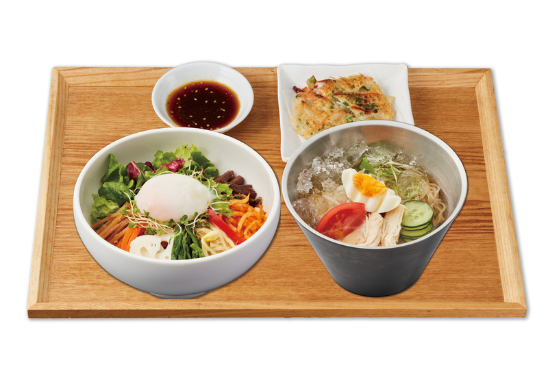 温玉野菜ビビンバと冷麺セット　1,518円