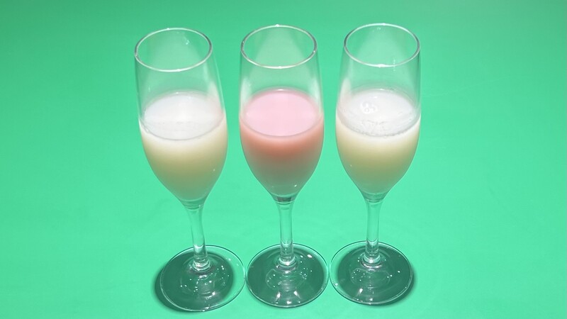 マッコリ3種飲み比べセット　900円（ウサギのダンス、ボクスンドガ、虎マッコリ、各60ml×3）