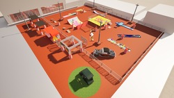 「横浜ワールドポーターズ屋上に日本初の新感覚パターゴルフ「CRAZY GOLF」がオープン！」の写真