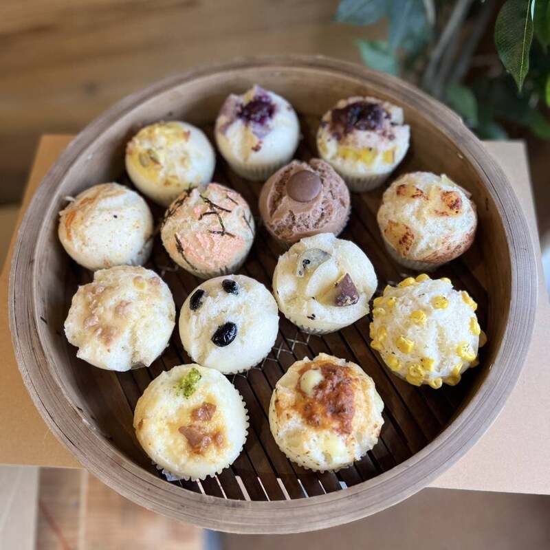 ブルーベリーとクリームチーズ（天然酵母の蒸しぱん屋イロハ）