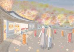 「長野県の軽井沢星野エリアで紅葉スケートリンクがオープン！夜のライトアップも新登場」の写真
