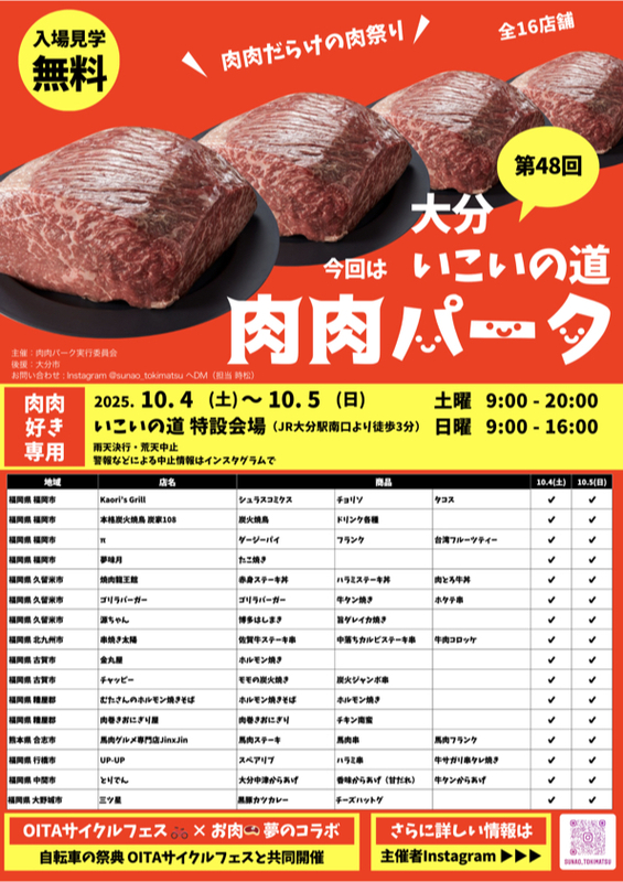 第48回 肉肉パーク 大分いこいの道