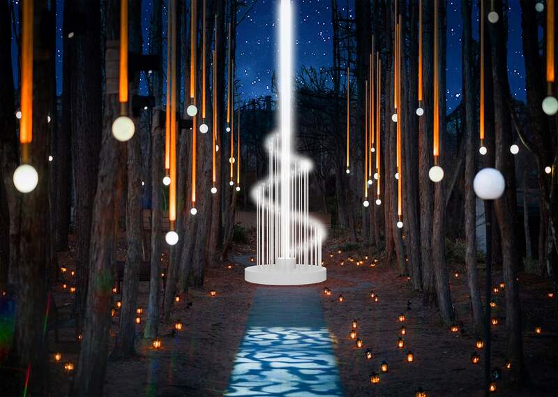 今年のテーマ「願う」を象徴した「Wishing tree」