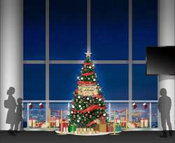 天望デッキ フロア350 クリスマスツリー（イメージ）　（C）TOKYO-SKYTREE