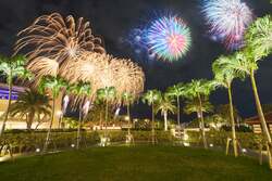 「沖縄でレーザーショーのカウントダウン！　年末年始の特別イベント」の写真