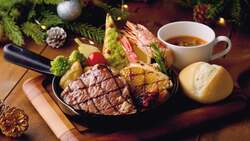 アンガス牛と阿波尾鶏のクリスマス・グリルプレート 【販売場所】パークサイド・グリル ※OPEN〜15:00販売