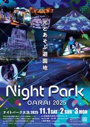 「大洗の夜の砂浜が光の遊園地に変身！入場無料で楽しめるナイトパークが3日間限定開催」の写真
