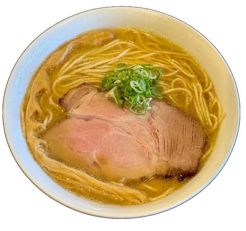 自家製麺 鶏冠×新庄 新旬屋（山形市）  濃厚海老鶏中華蕎麦  価格：１，０00円（通常サイズ）  ２店舗コラボによるイベントの日限定の一杯。