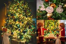 「名護市のリッツカールトン沖縄でクリスマス点灯式 ジュニアコーラス隊が歌声披露」の写真