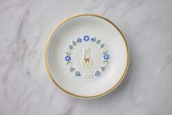 水野このみ氏作　マリオットラビット柄　豆皿（直径10cm）