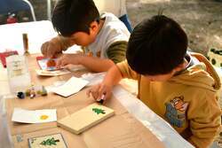 クリスマスプレートづくり