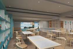 「茨城県大洗町のホテルに砂浜ラウンジとキッズルーム誕生　クラフトコーナーも！」の写真