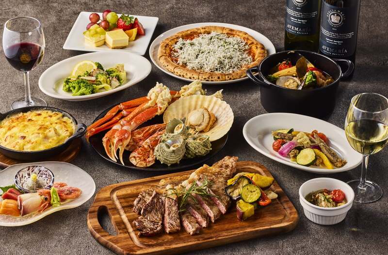 夕食バイキングメニュー例