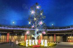 「ららぽーと福岡で「ウィンターデコレーション」どんたくテーマの光と音の体験型ドーム」の写真