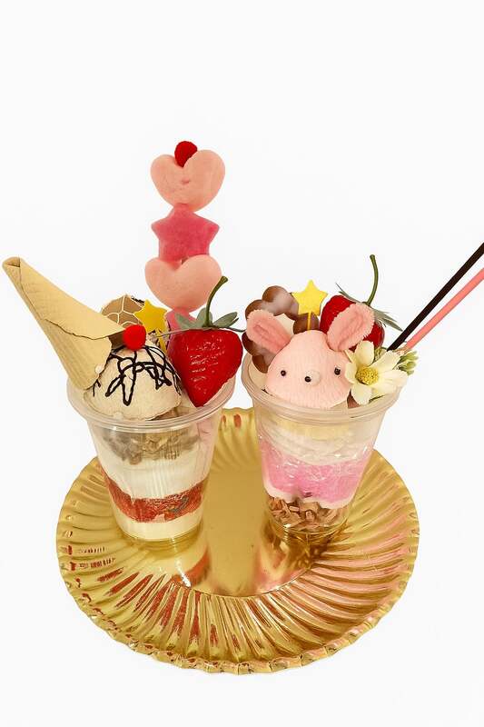 いちごパフェの食品サンプルワークショップ完成品