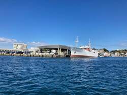  海の駅うらり会場がある三崎港の様子