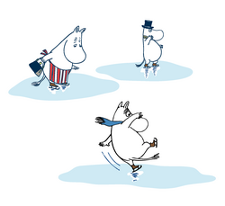 コミックス『やっかいな冬』の物語をテーマにし、スポーツ好きのブリスクとウィンタースポーツに挑戦するムーミン一家の世界観を体験できます