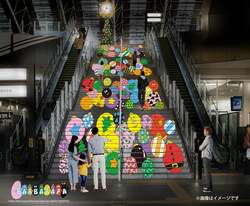 「大阪駅でバーバパパのイルミネーション開催！　家族で楽しめる光と音の祭典」の写真