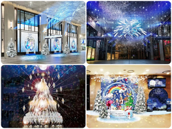 光の雪降るクリスマスイルミネーション（イメージ）